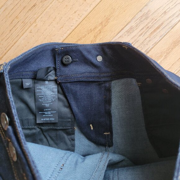 G-Star Raw Midge Saddle Mid Straight Jeans Dark Blue 27 - Picture 13 of 16